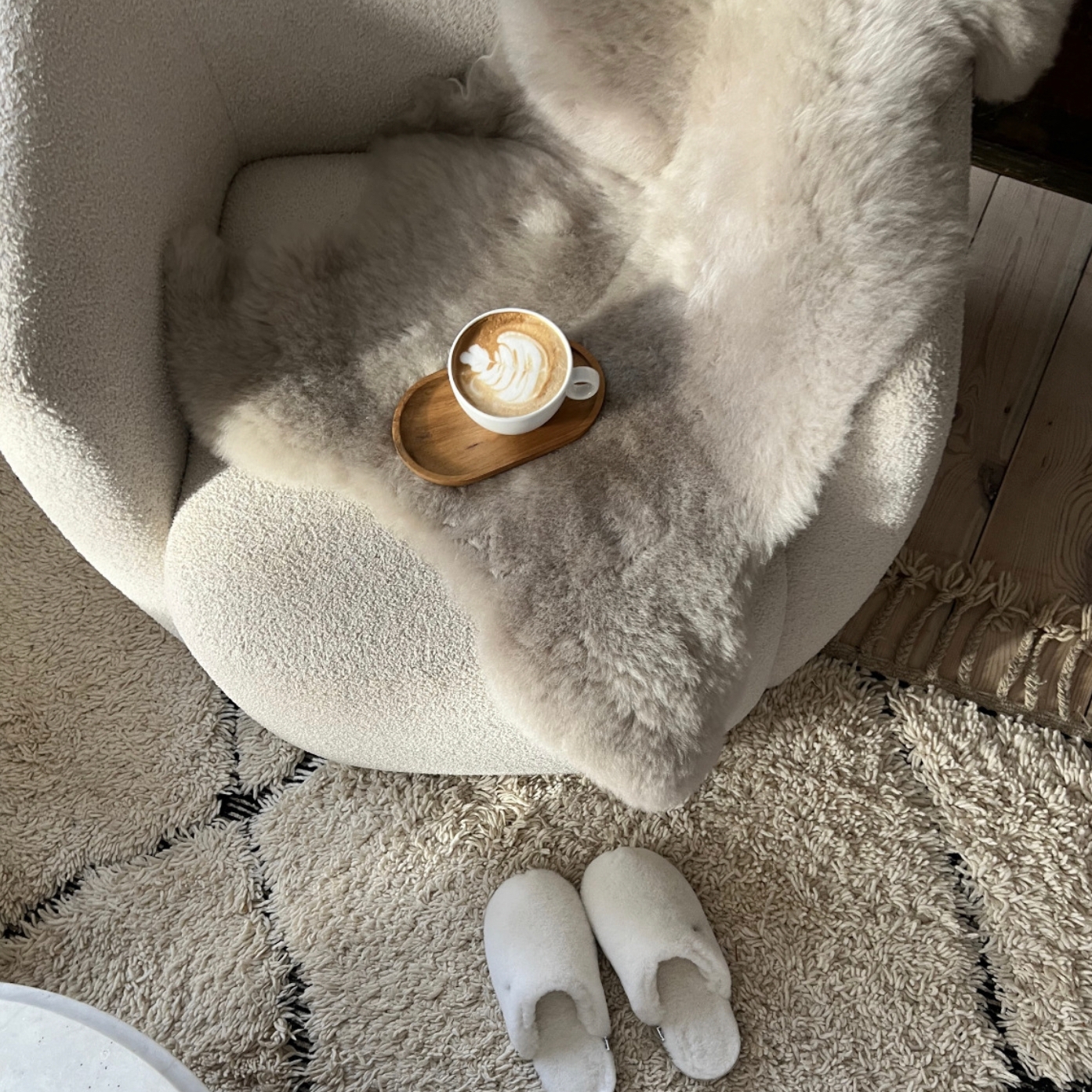 Thick grey merino sheepskin 80 × 120 cm, WoolLando