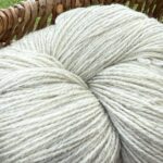 50% dog wool, 50% sheep wool yarn 1 kg – WHITE MELANGE, WoolLando