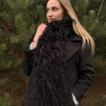 BOA-style long black scarf