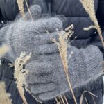 Men’s angora wool finger gloves – GRAPHITE, WoolLando