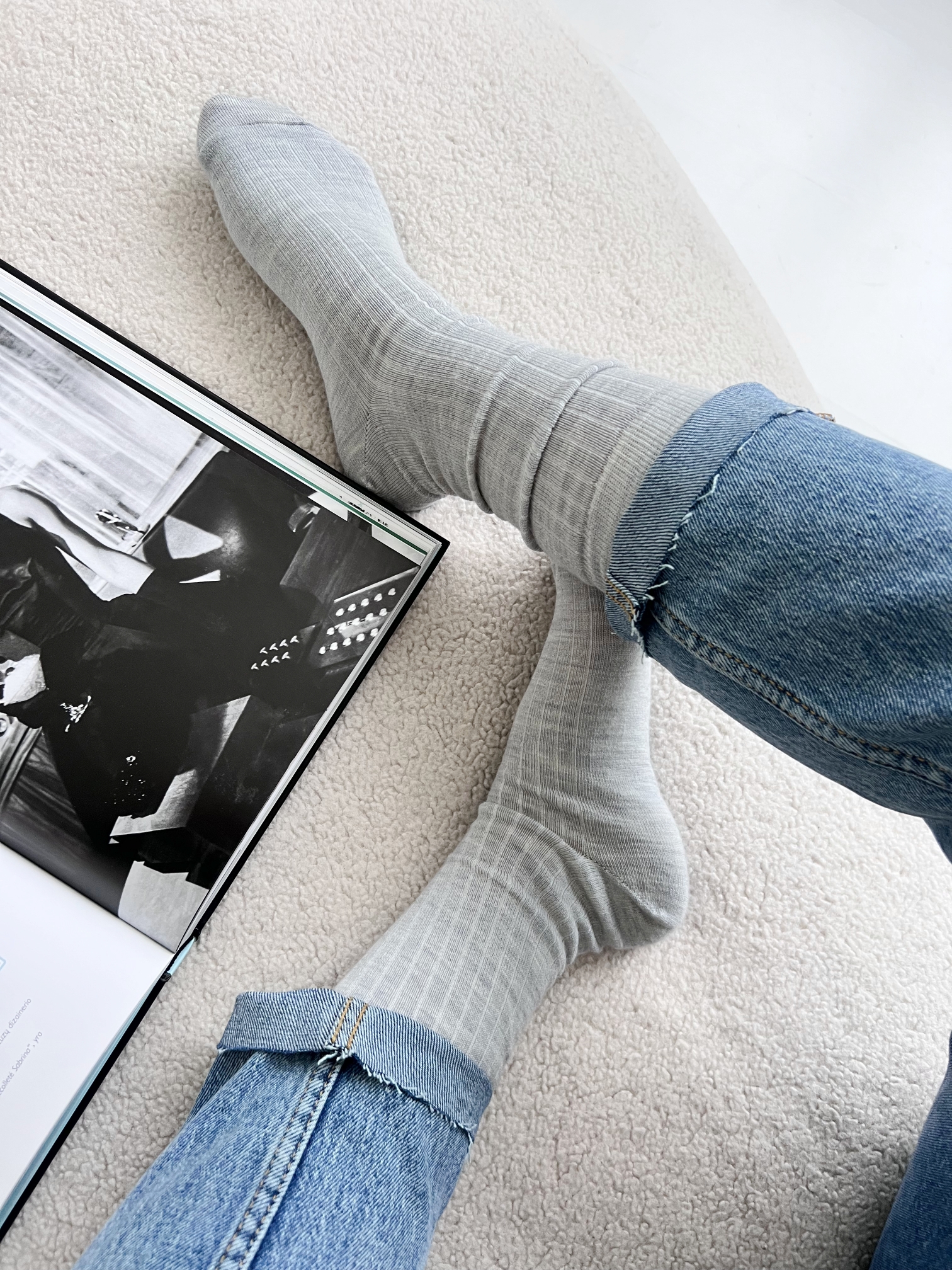 Grey merino wool socks, WoolLando