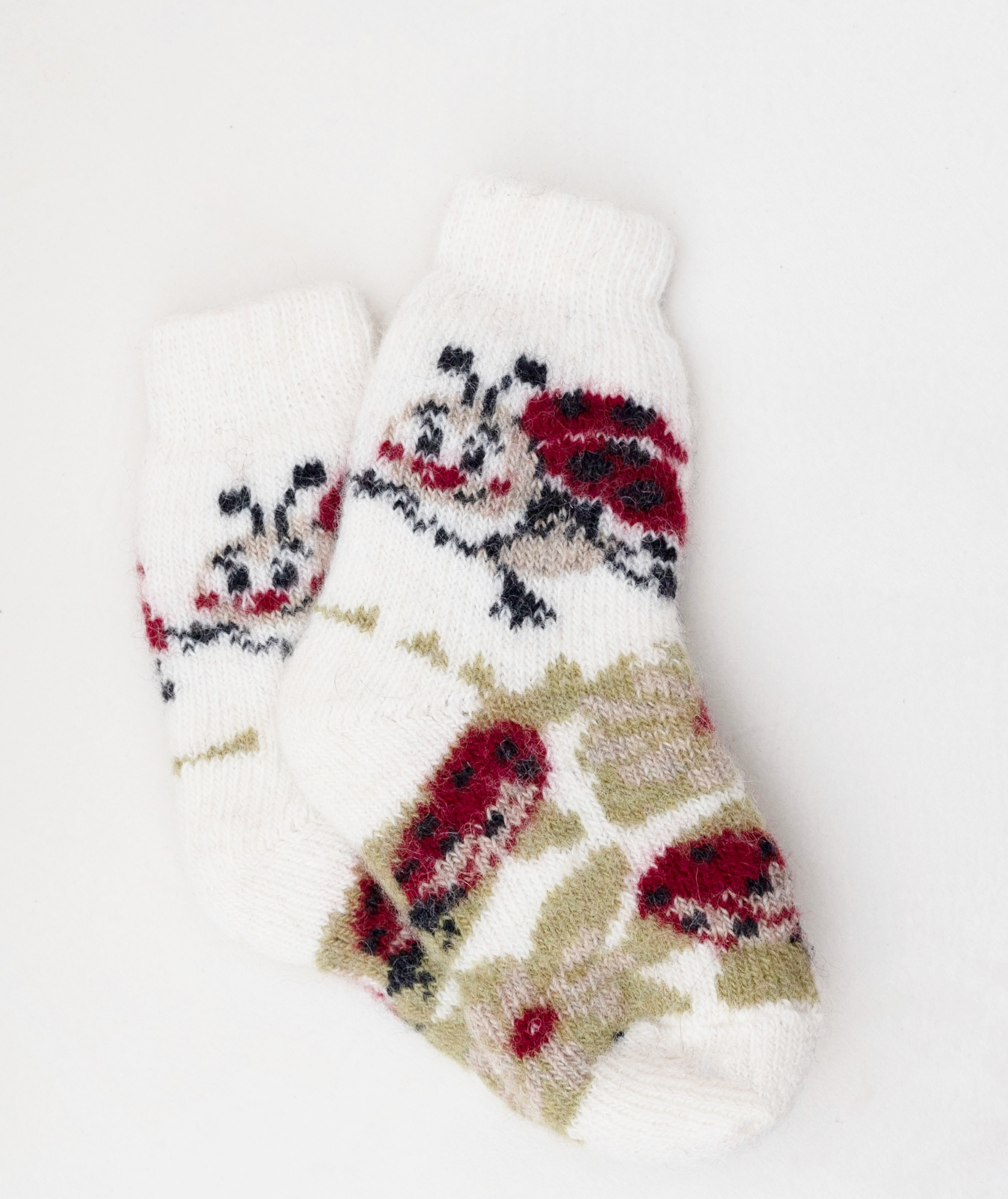 Children’s merino wool socks LADYBUG, WoolLando