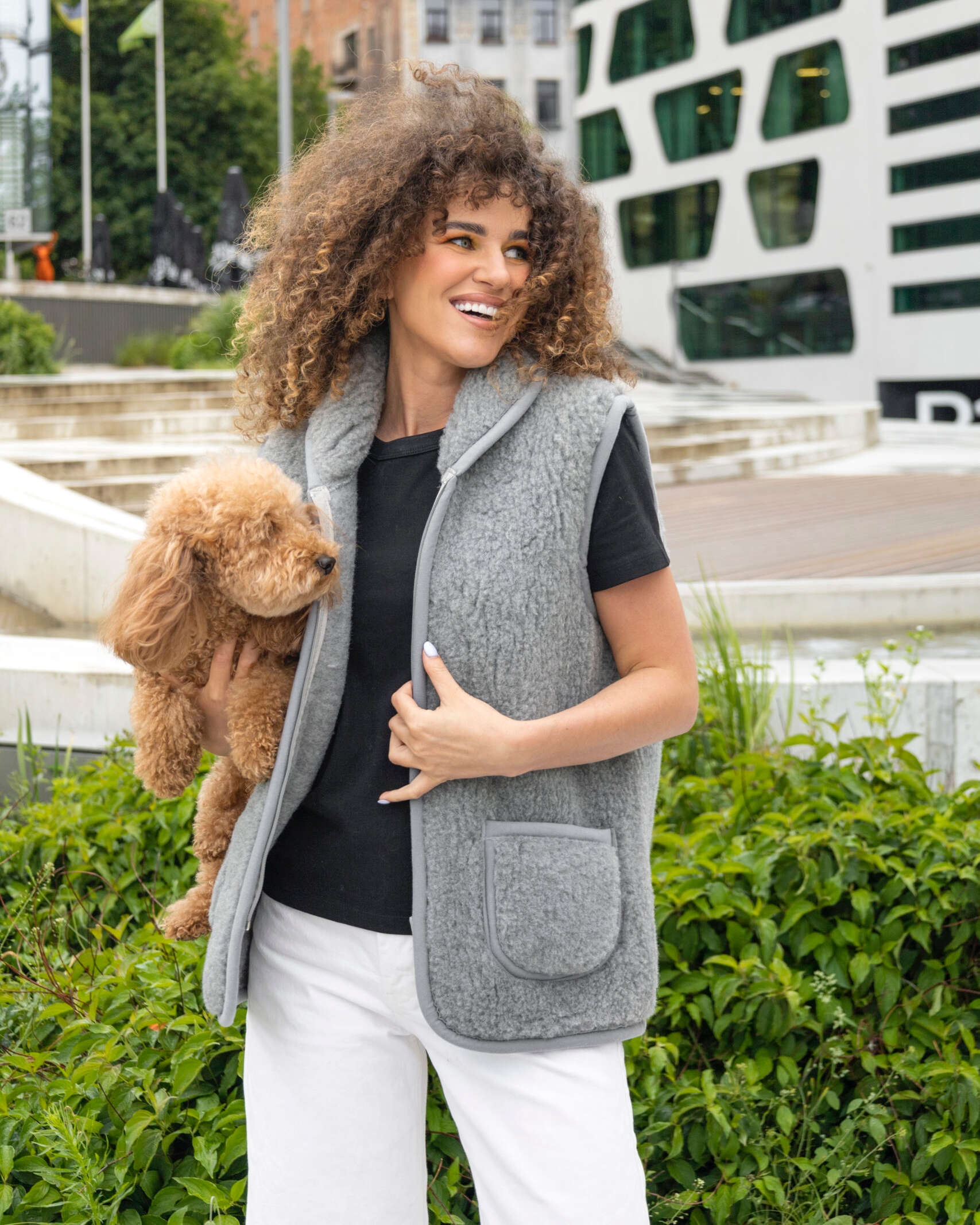 Grey Merino wool vest “unisex”, WoolLando