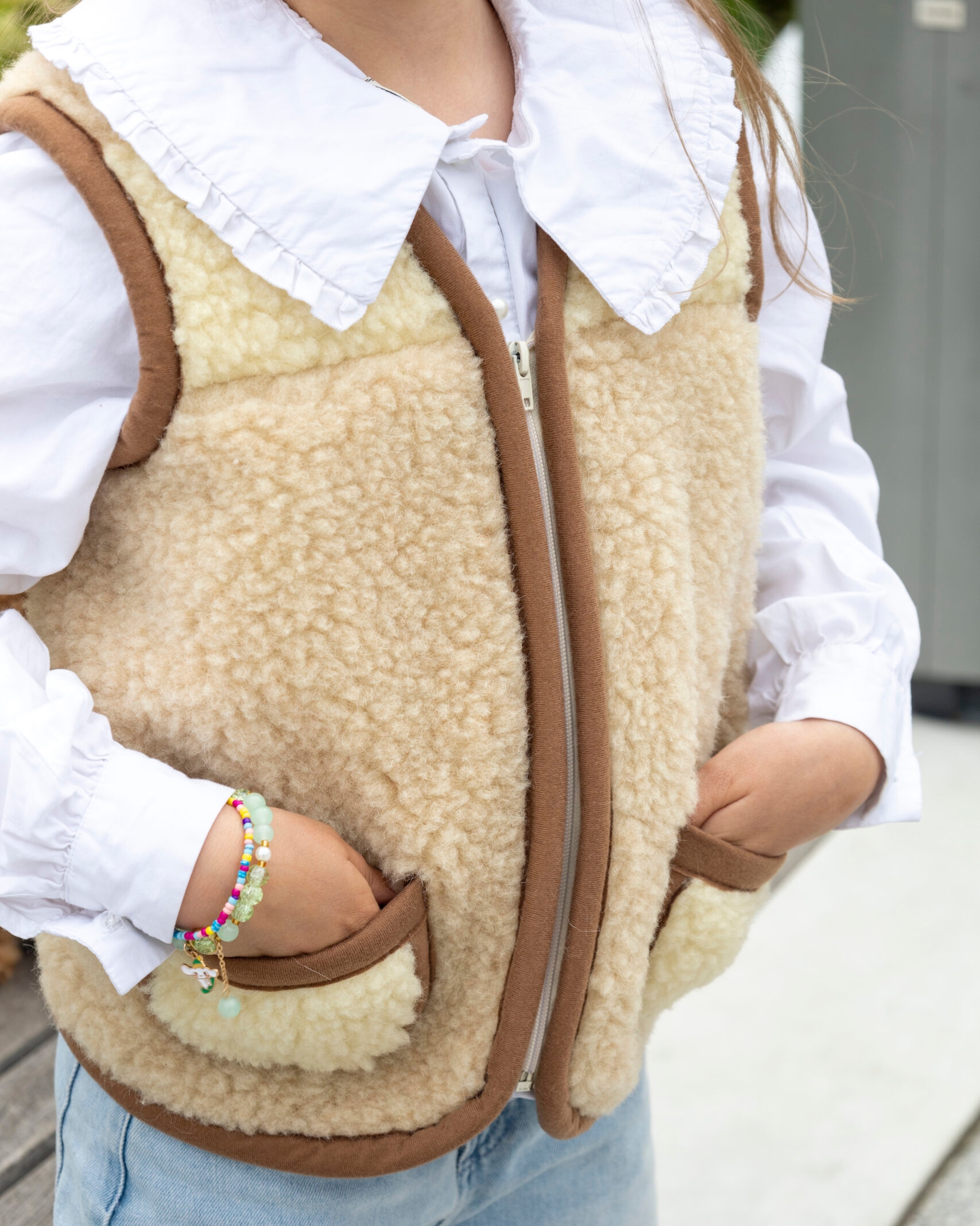 Children’s merino and camel wool vest, WoolLando