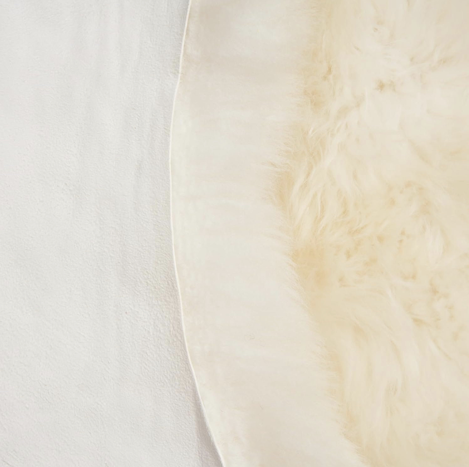 White thick merino sheepskin 80 × 120 cm, WoolLando