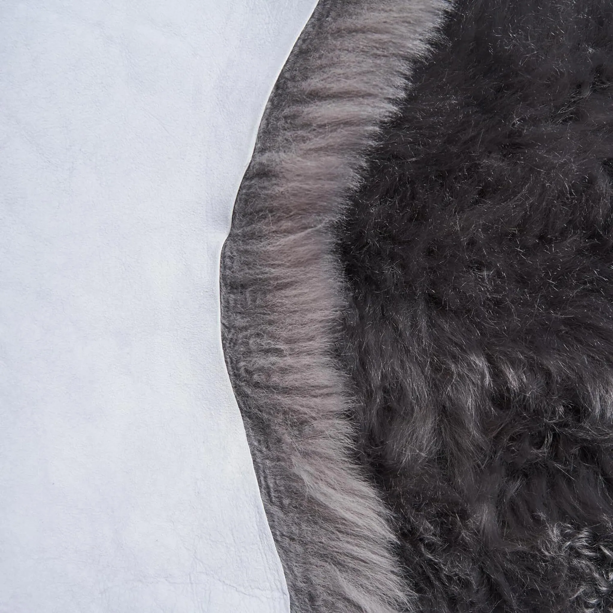 Dark grey thick merino sheepskin 80 × 120 cm, WoolLando