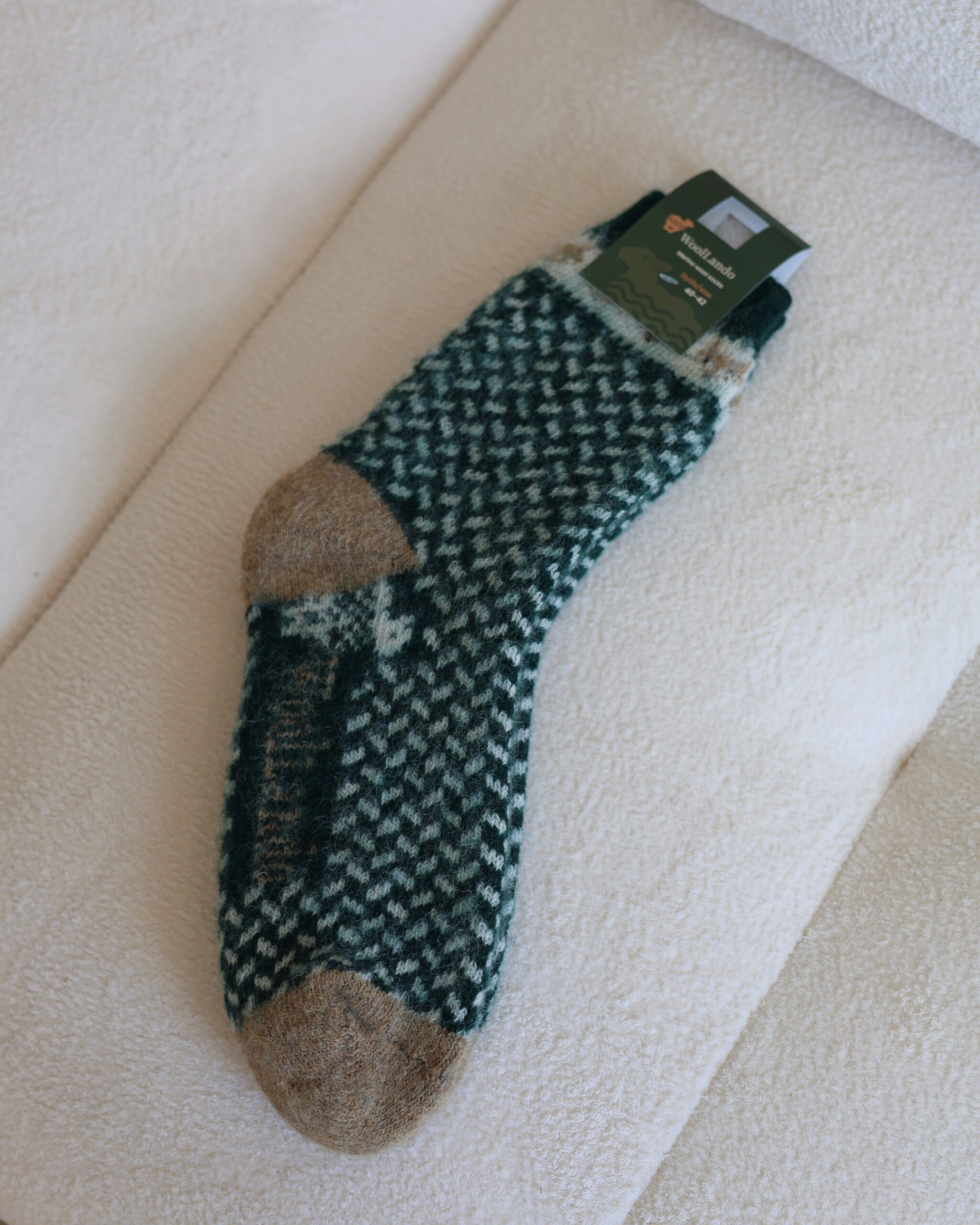 Merino wool socks GREEN FOX, WoolLando