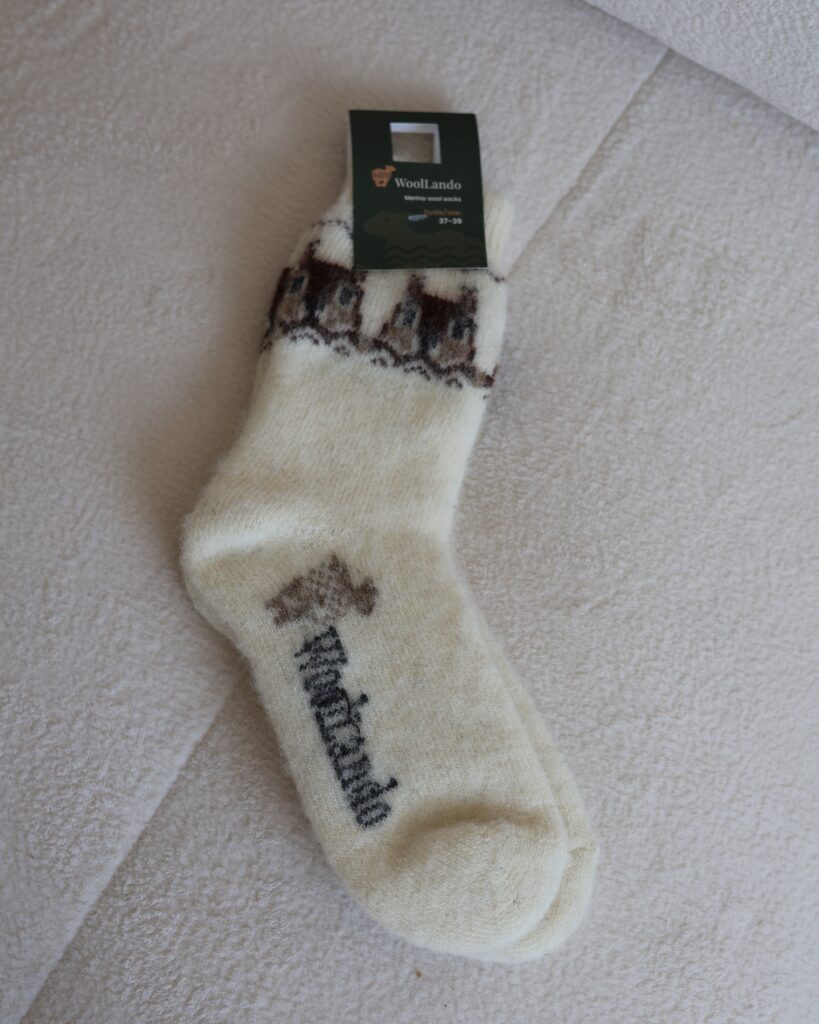 Merino wool socks WHITE SQUIRREL, WoolLando