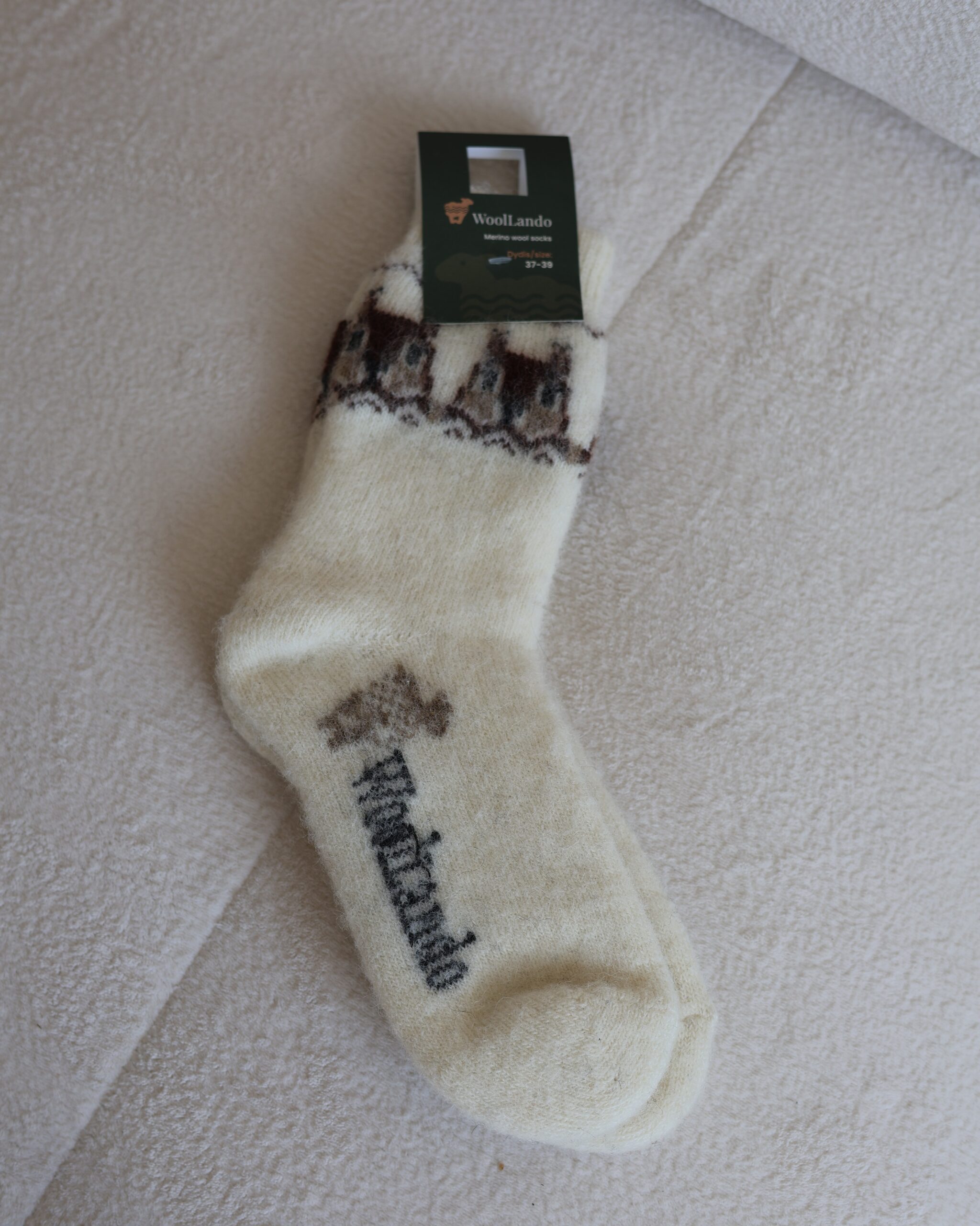 Merino wool socks WHITE SQUIRREL, WoolLando