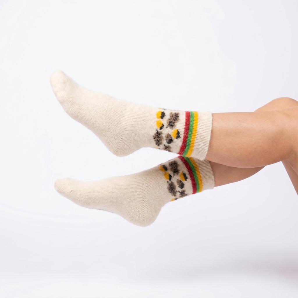 Merino wool socks WHITE ACORN, WoolLando