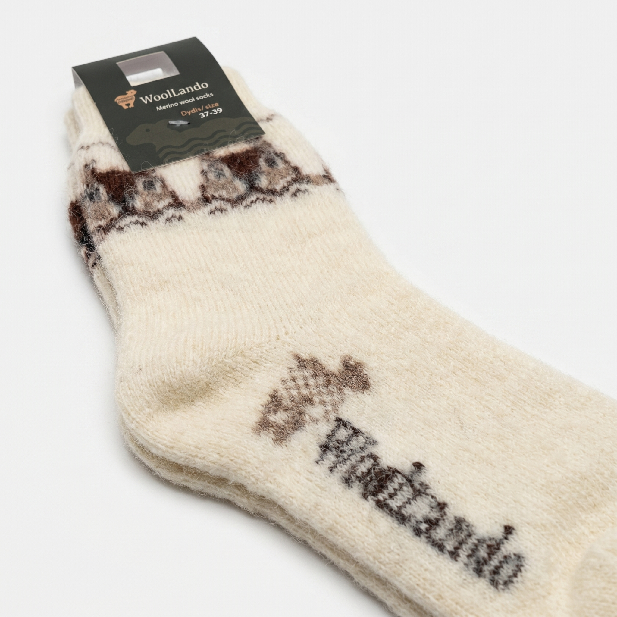 Merino wool socks WHITE SQUIRREL, WoolLando