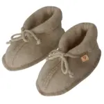 Children's brown natural wool booties, Zaffiro