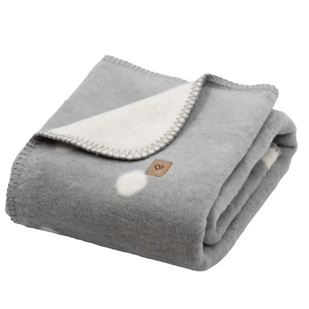 Children's light grey cotton blanket BARI, Zaffiro