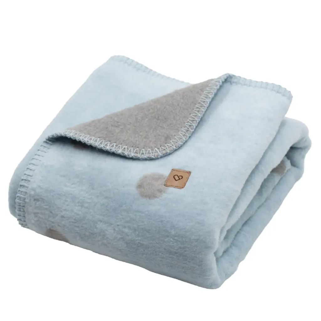 Children's soft blue cotton blanket BARI, Zaffiro