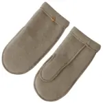 Women’s lambswool brown mittens, Zaffiro