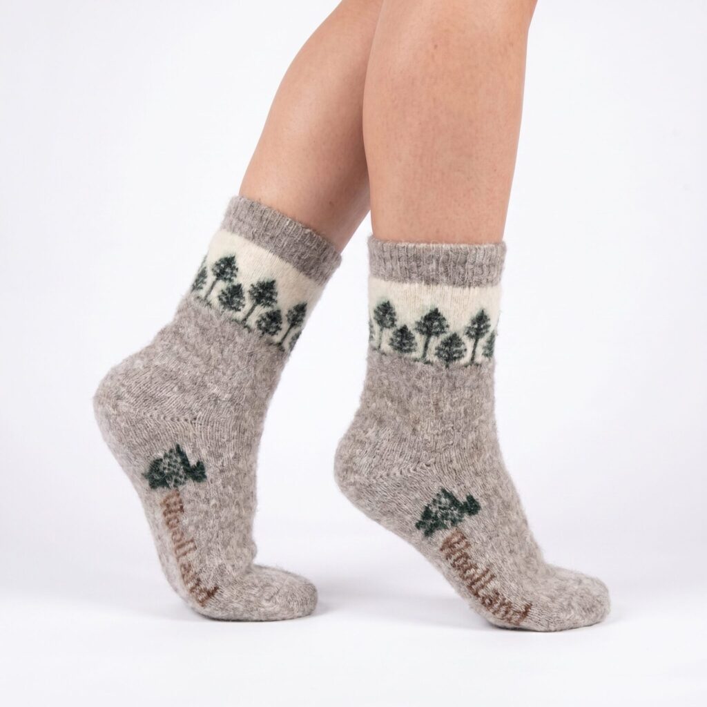 Merino wool socks GREEN TREE, WoolLando