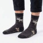 Merino wool socks WHITE DEER, WoolLando