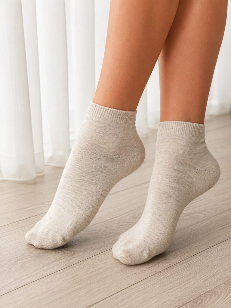 Natural fiber short socks LINAS, WoolLando