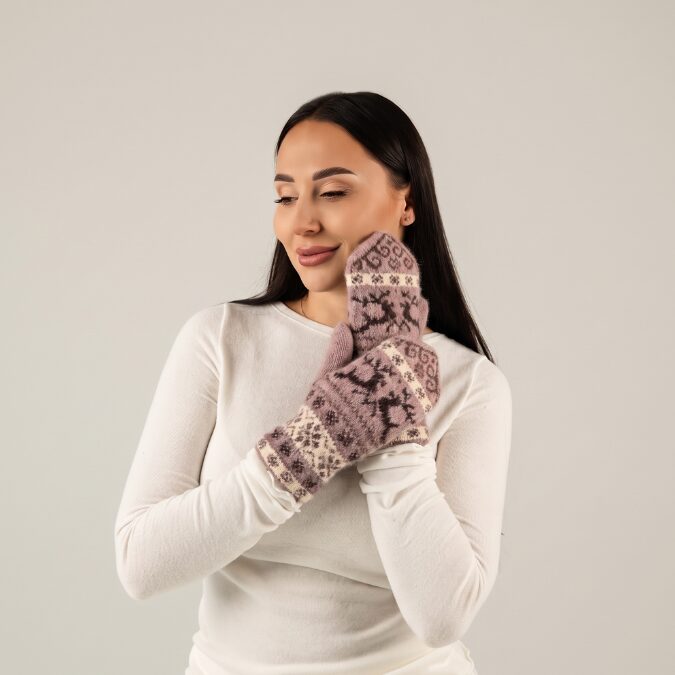 Women’s merino wool mittens WINTER, WoolLando