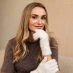 Women’s merino wool gloves WHITE, WoolLando
