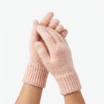 Women’s merino wool gloves LIGHT PINK, WoolLando