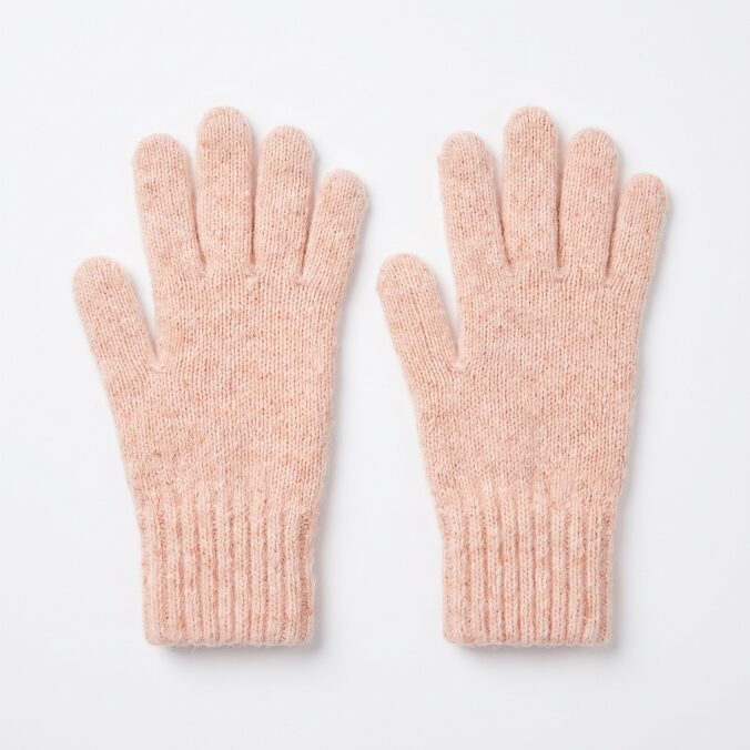 Women’s merino wool gloves LIGHT PINK, WoolLando