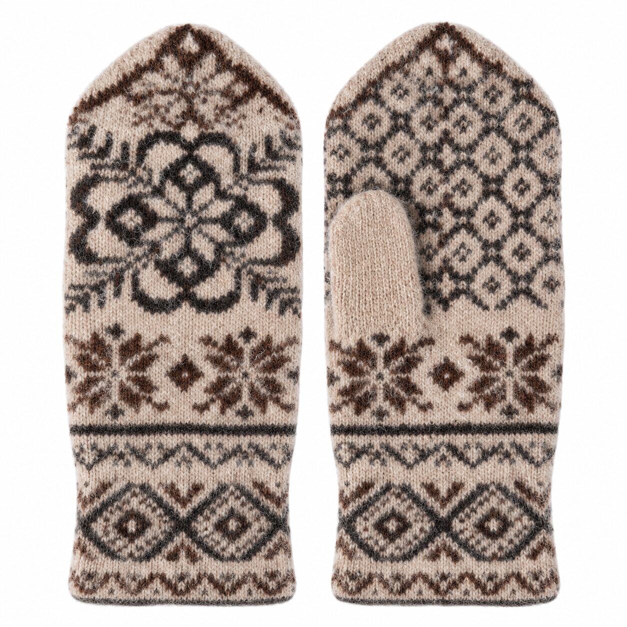 Women’s merino wool mittens FROSTY WINTER, WoolLando