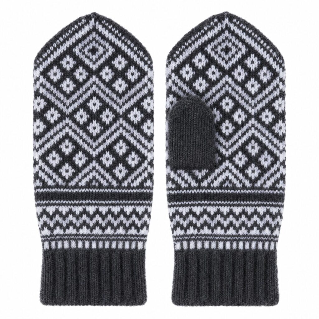 Men’s merino wool mittens FROST, WoolLando