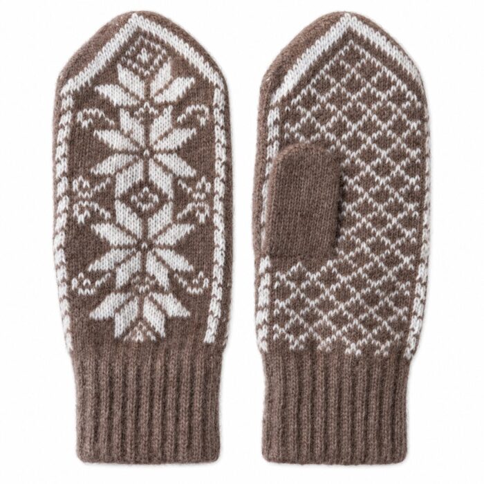 Women’s merino wool mittens SNOWFLAKES, WoolLando